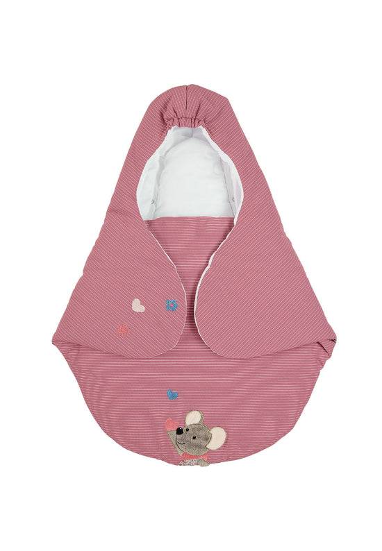 Sterntaler Einschlagdecke wattiert Maus Mabel aus Jersey,Rosa