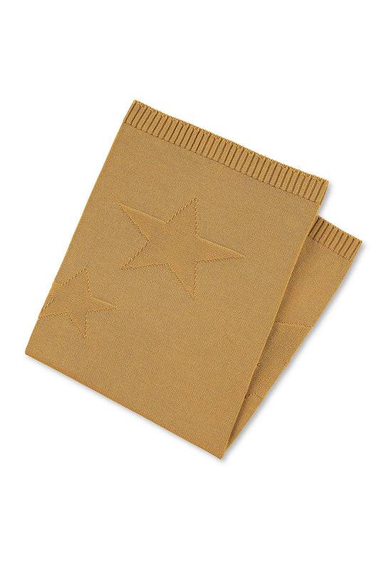 Sterntaler Strick-Schmusedecke mit eingestrickten Sternen