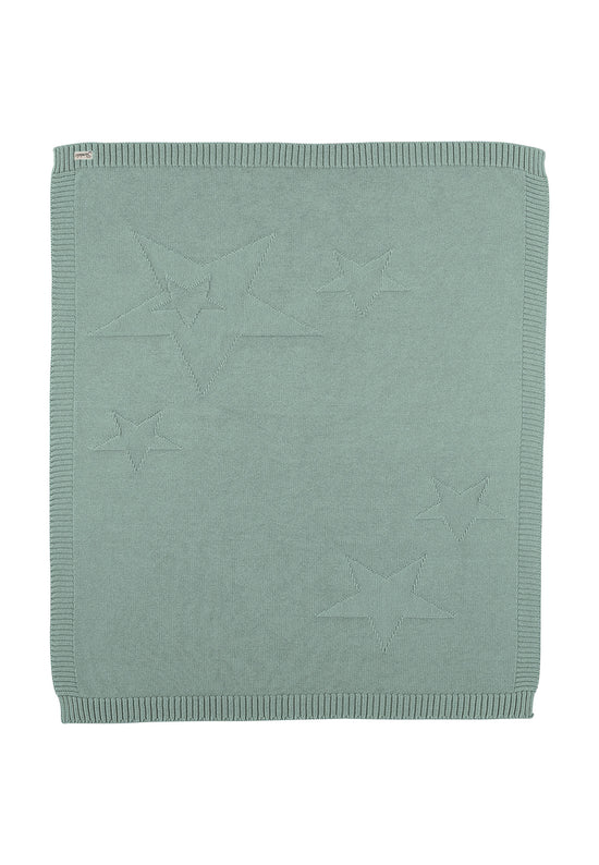 Sterntaler Strick-Schmusedecke mit eingestrickten Sternen Muttertagsangebot