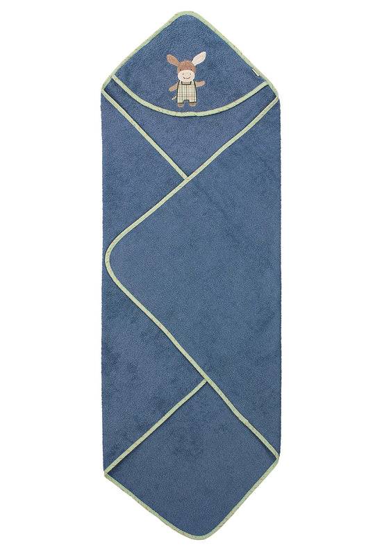 Sterntaler Badetuch 100x100 Esel Emmilius in Mittelblau Bestseller