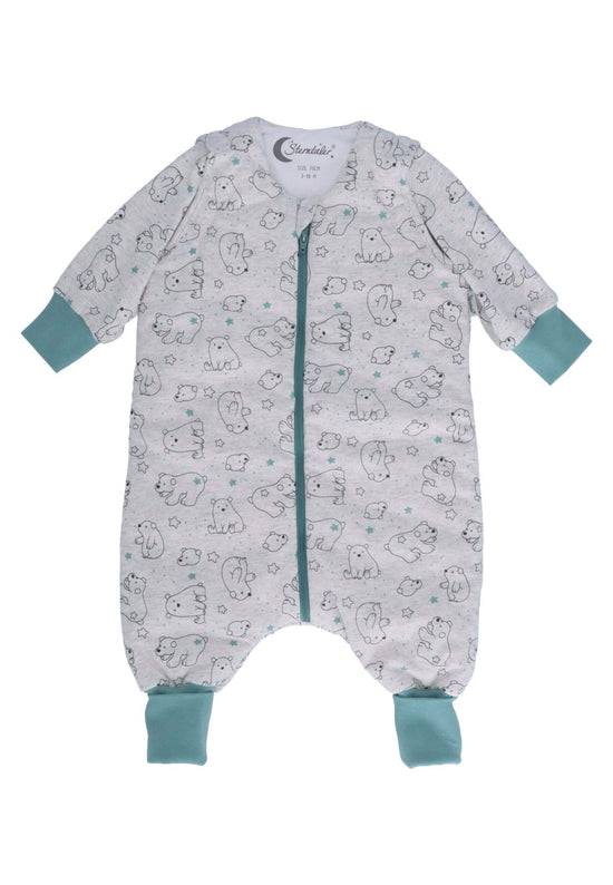 Sterntaler Schlafsack mit Beinen 90cm Eisbär Elia in Ecru mel