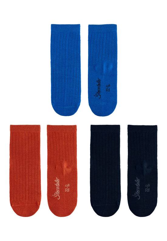Sterntaler 3er Pack Baumwoll-Socken mit Rippenmuster im Angebot