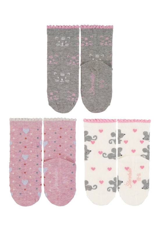 Sterntaler Socken im 3er-Pack Katzengesicht, Herz und Maus Günstiger Verkauf