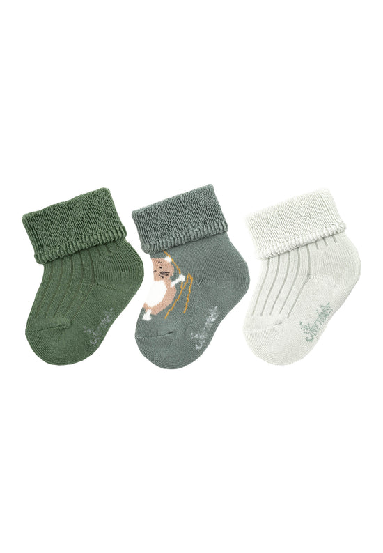 Sterntaler Baby Socken 3er Set Bieber aus Baumwoll-Mischgewebe