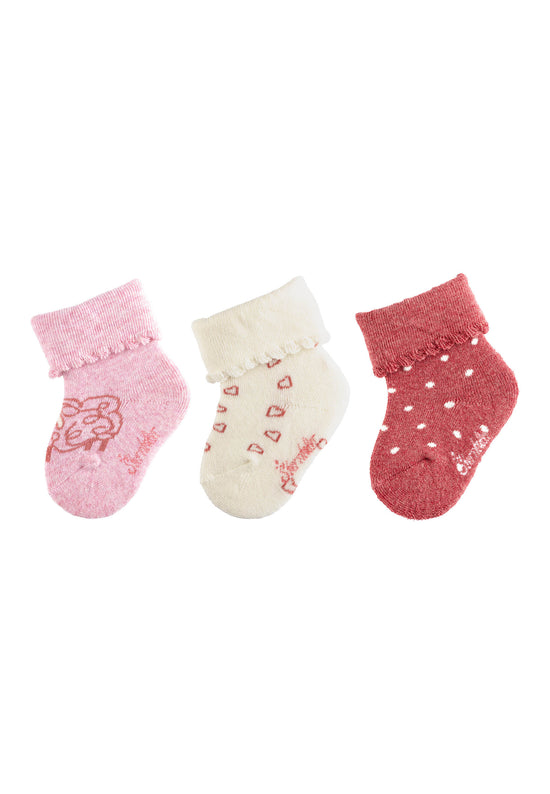Sterntaler Baby Socken 3er Set Schaf, Herzen und Punkte