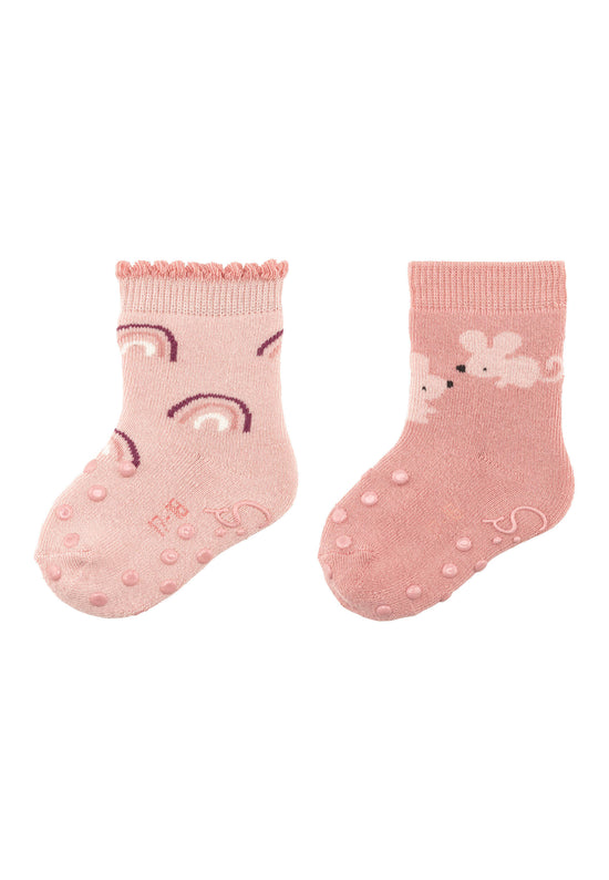 Sterntaler ABS Socken Regenbogen im 2er-Pack mit rutschfester Sohle