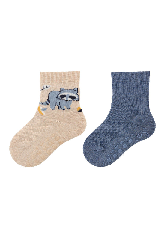 Sterntaler ABS Socken Waschbär im 2er-Pack mit rutschfeste Sohle Saisonschlussverkauf