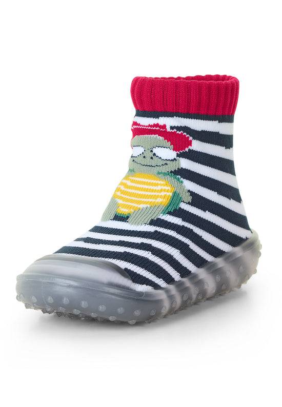 Sterntaler Adventure-Socks Schildkröte in Marine mit Ringel Valentinstagsangebot