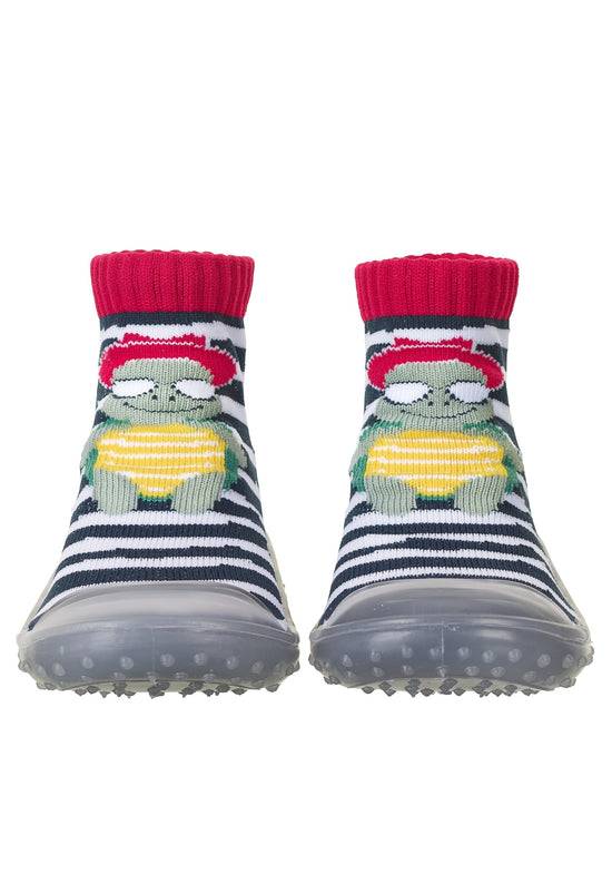Sterntaler Adventure-Socks Schildkröte in Marine mit Ringel Valentinstagsangebot