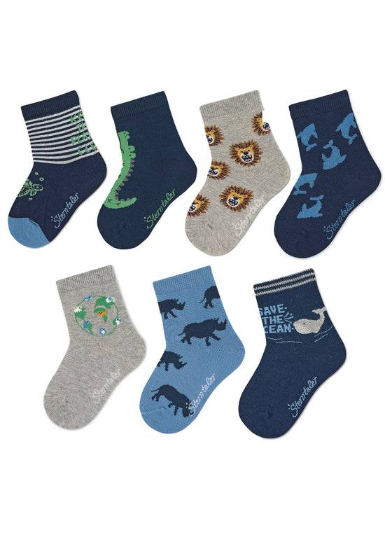 Sterntaler Kindersocken 7er-Box Jungen in Marine