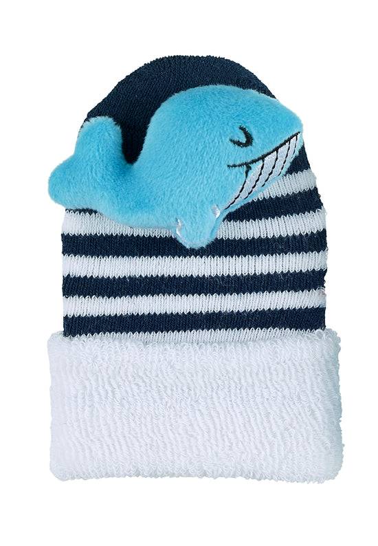 Sterntaler Baby Rasselsocken Wal in Marine mit Ringel Tiefpreis