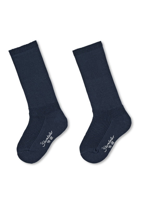 Sterntaler Kniestrümpfe 2er-Pack uni in Marine, Weiß o. Grau
