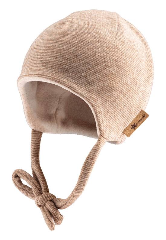 Sterntaler Beanie in Melangeoptik-Optik mit Bindeband, gefüttert
