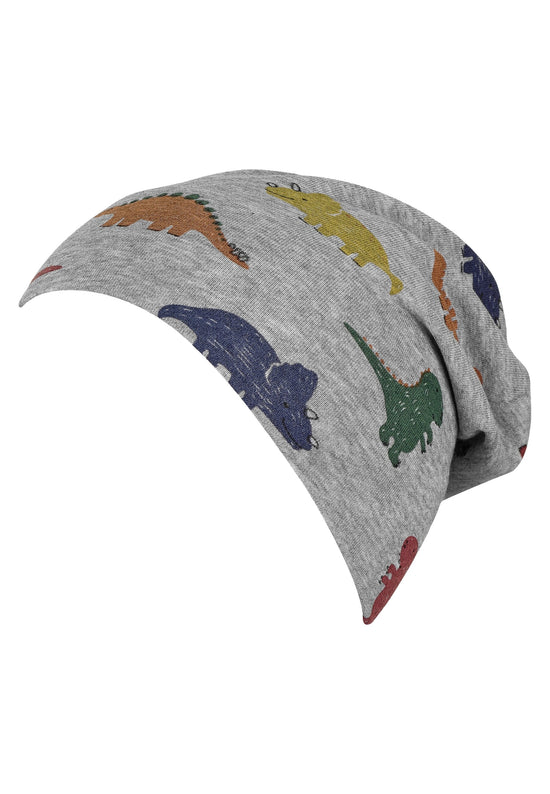 Sterntaler Beanie bedruckt mit bunten Dinos