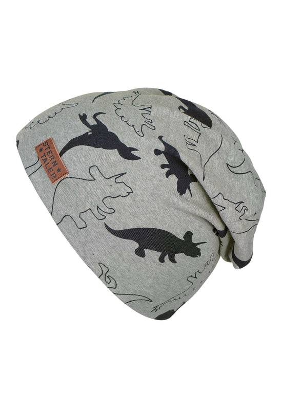 Sterntaler Slouch-Beanie Mütze aus Jersey mit Druck Dinos Letzter Tag