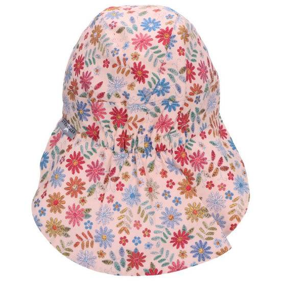 Sterntaler Schirmmütze in Rosa, Nackenschutz und Blumen Print Riesige Rabatte