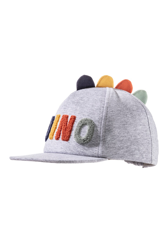 Sterntaler Baseballcap mit DINO-Stickerei in silber melange