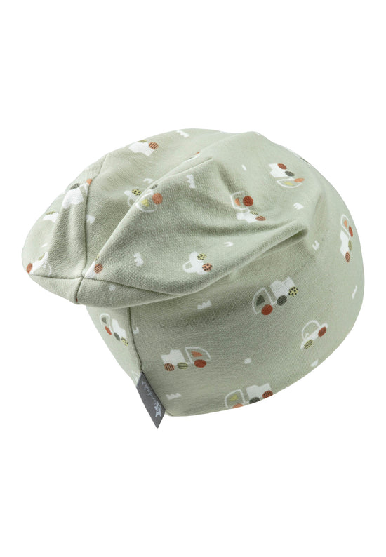 Sterntaler Beanie aus Sweat bedruckt mit Auto-Motiv Kostenloser Versand