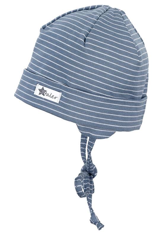 Sterntaler OCS Beanie aus Ringeljersey in Samtblau und Rosa Günstig kaufen