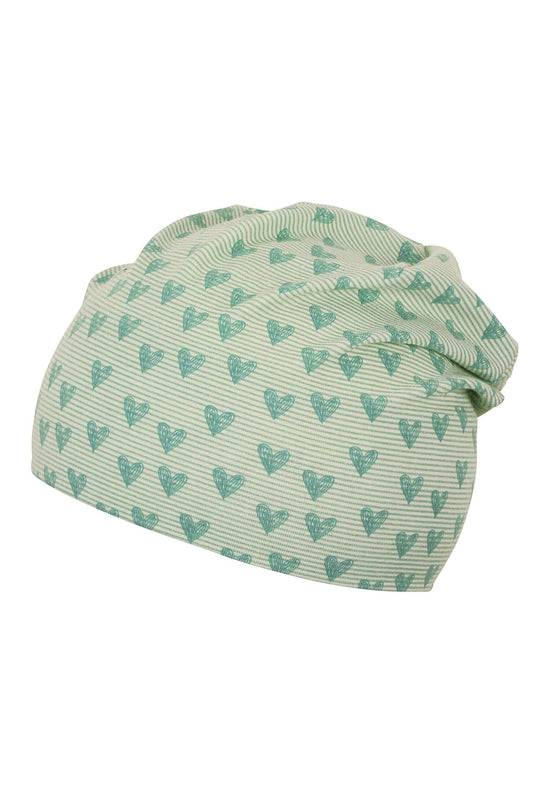 Sterntaler Slouch-Beanie mit Herzen Print aus Jersey Exklusivangebot