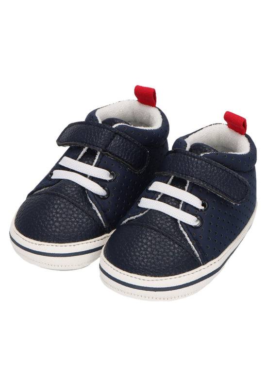 Sterntaler Babyschuh Uni mit elastischen Schnürsenkeln