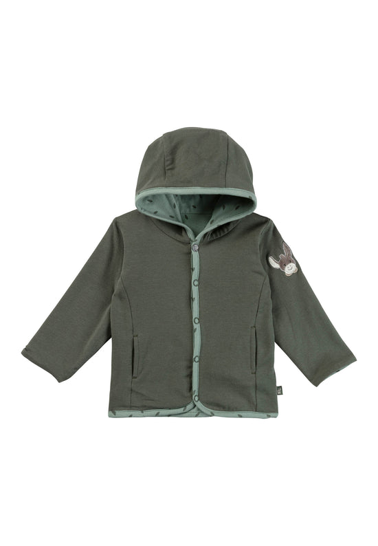 Sterntaler Wendejacke aus Baumwolljersey mit Blätterdruck