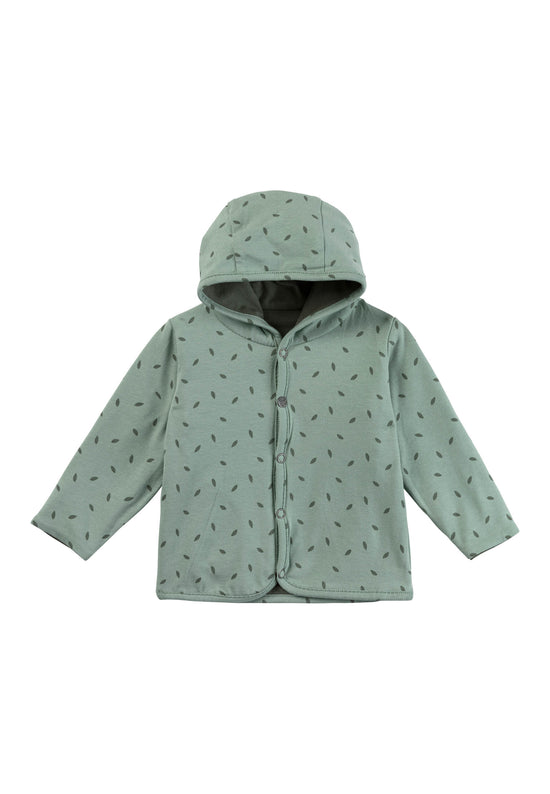 Sterntaler Wendejacke aus Baumwolljersey mit Blätterdruck Letzte 3 Tage