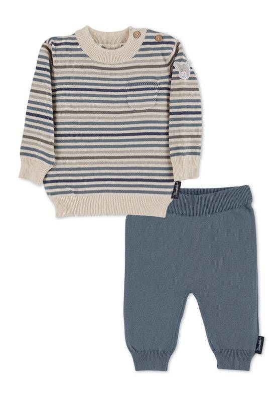 Sterntaler GOTS 2-teiliges Baby Set: Strick Shirt und Hose