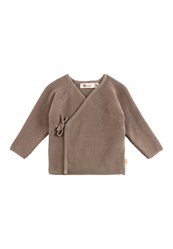Sterntaler Strickjacke aus Baumwollgarn mit Wickeltechnik
