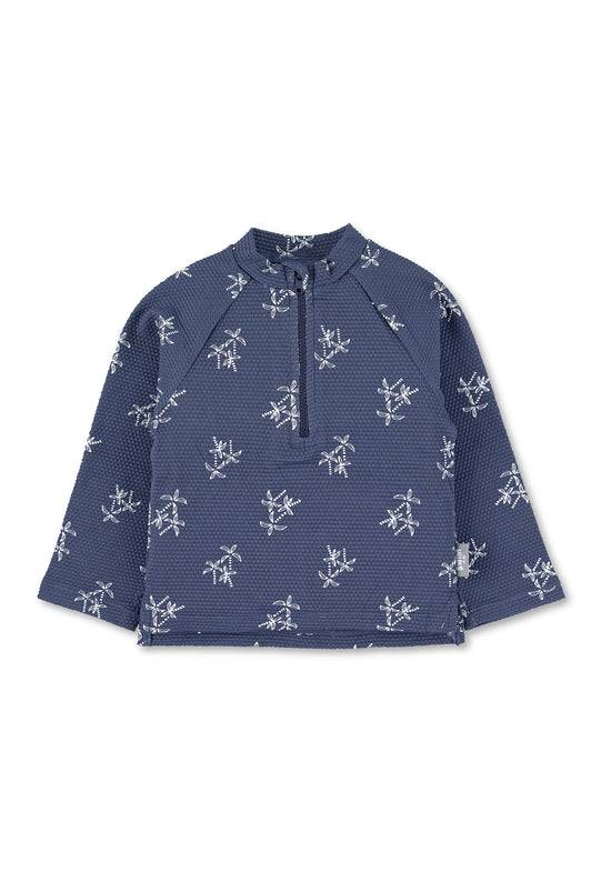 Sterntaler Schwimmshirt bedruckt mit Palmen in blau