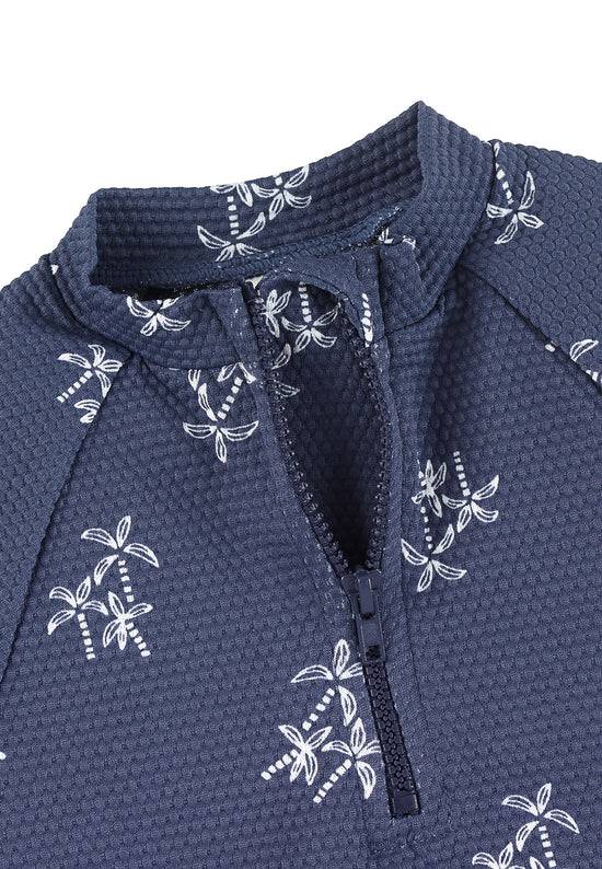 Sterntaler Schwimmshirt bedruckt mit Palmen in blau zollfrei
