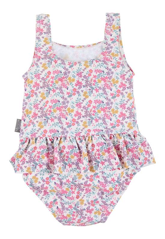 Sterntaler Kinder Badeanzug bedruckt mit Blumen in ecru Rabatte dieses Monats