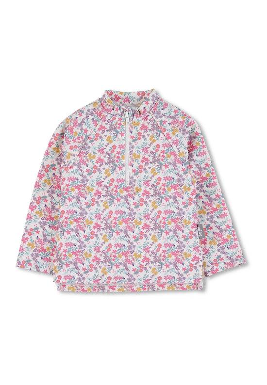 Sterntaler Schwimmshirt bedruckt mit Blumen in ecru