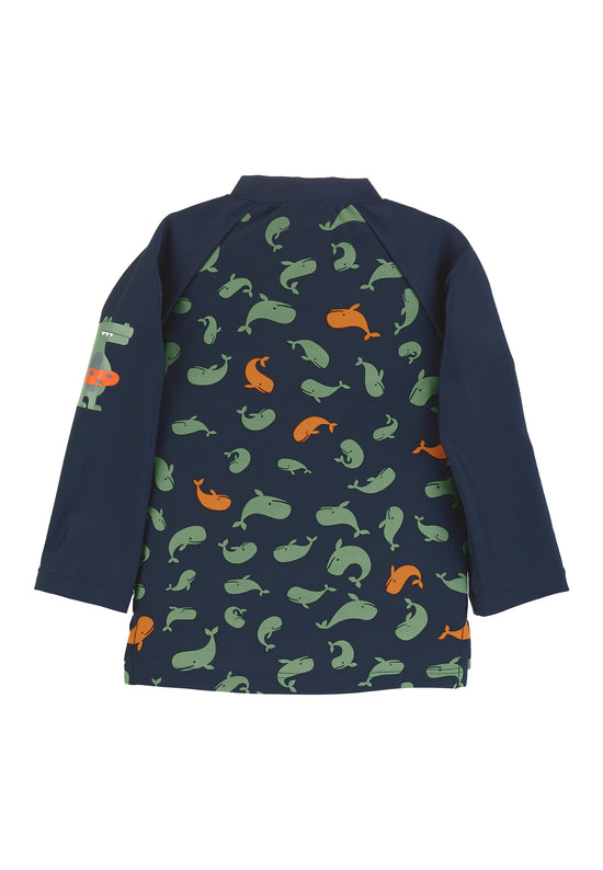 Sterntaler Langarm-Schwimmshirt in Marine mit Motiv Wale Outlet