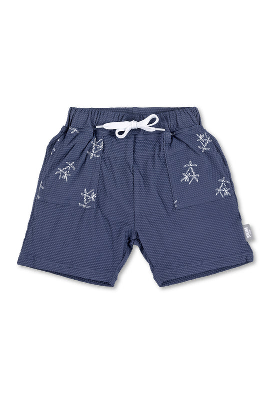 Sterntaler Kinder Badeshorts bedruckt mit Palmen in blau Schlussverkauf