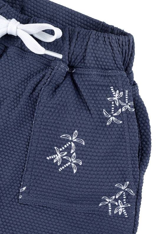 Sterntaler Kinder Badeshorts bedruckt mit Palmen in blau Schlussverkauf