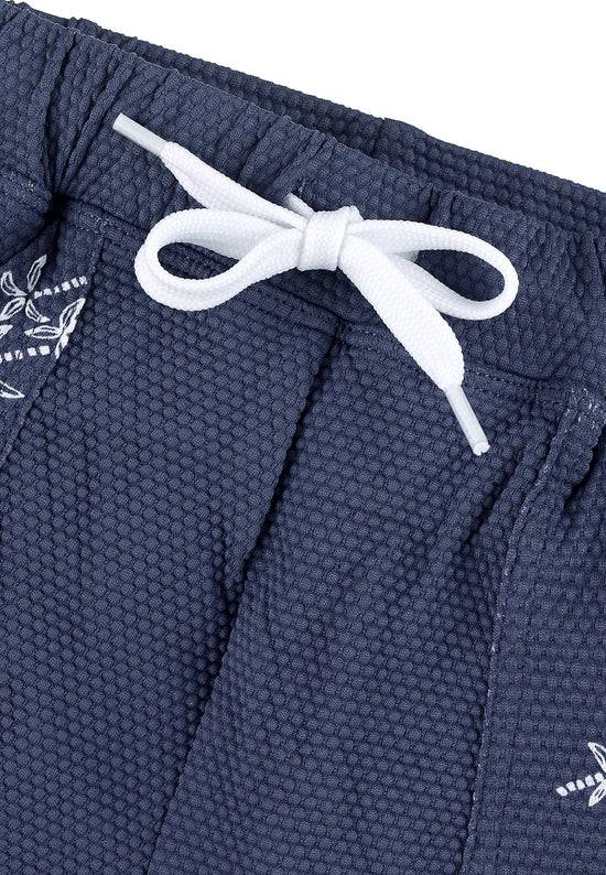 Sterntaler Kinder Badeshorts bedruckt mit Palmen in blau Schlussverkauf