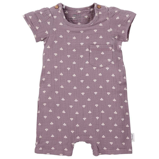 Sterntaler Baby Kurzarm-Strampler in Lila, Musselin (Bio) mit Muscheln