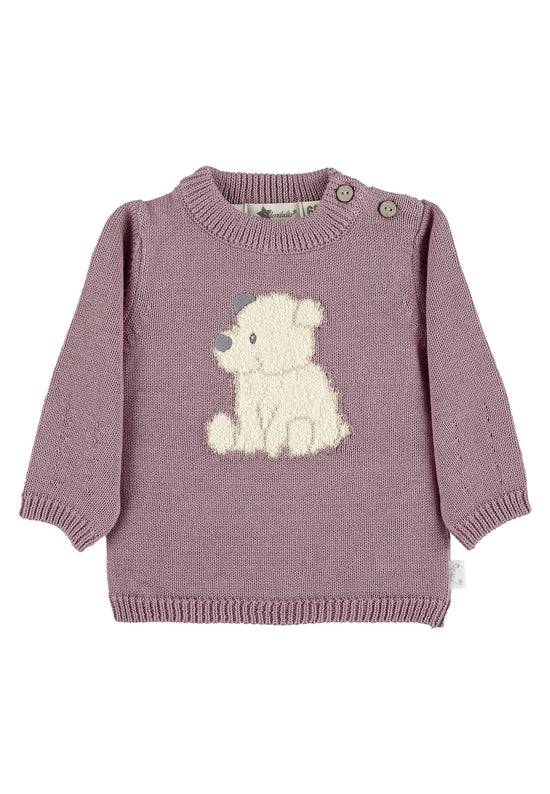 Sterntaler Strickpullover mit Motiv Eisbär Elia in rosa