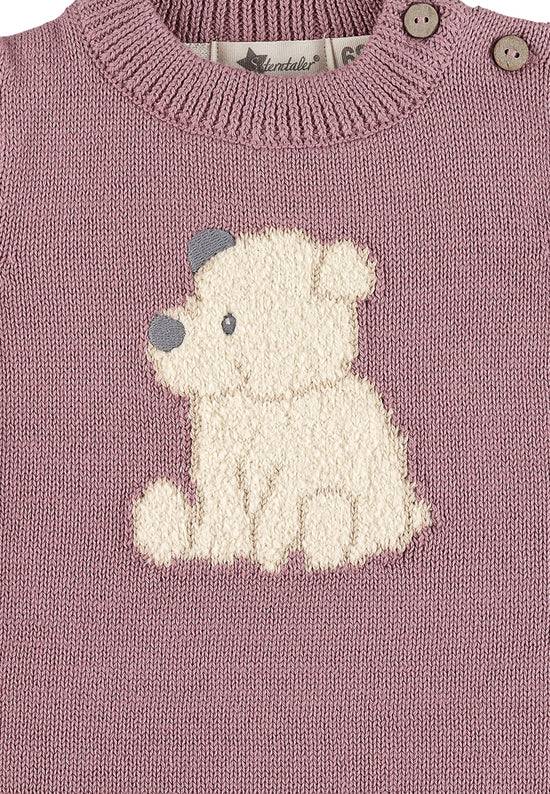 Sterntaler Strickpullover mit Motiv Eisbär Elia in rosa Fabrik Onlineshop