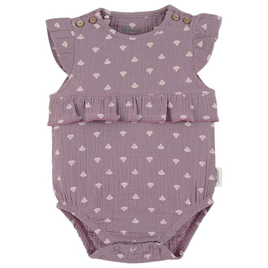 Sterntaler Baby Kurzarm-Strampler aus Musselin (Bio) mit Muschel-Design