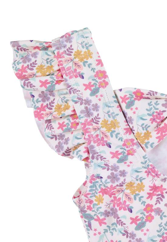 Sterntaler Schwimmshirt bedruckt mit bunten Blumen in ecru Begrenztes Angebot