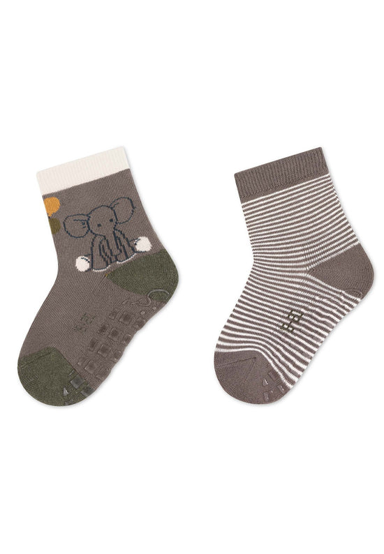 Sterntaler ABS-Socken Kinder 2er-Pack Elefant Eddy in Grau Preisnachlass