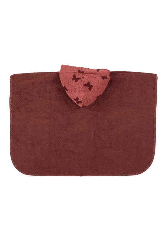 Sterntaler Poncho Esel Emmily mit Stickmotiv in Dunkelrot Outlet