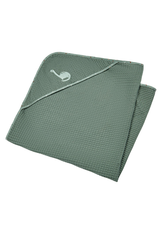 Sterntaler Babydecke mit Kapuze Motiv Dino Rexi