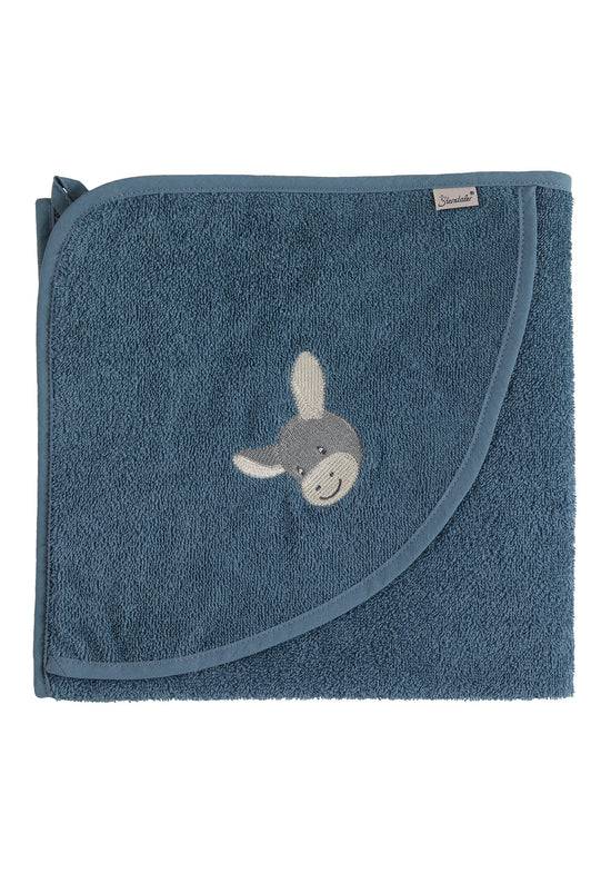 Sterntaler GOTS Badetuch 100x100 Esel Emmi in Blaugrau