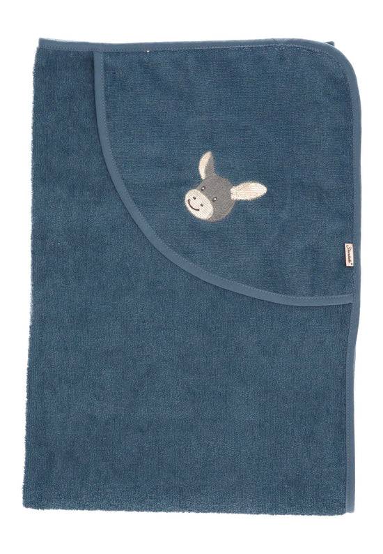 Sterntaler GOTS Badetuch 100x100 Esel Emmi in Blaugrau im Angebot