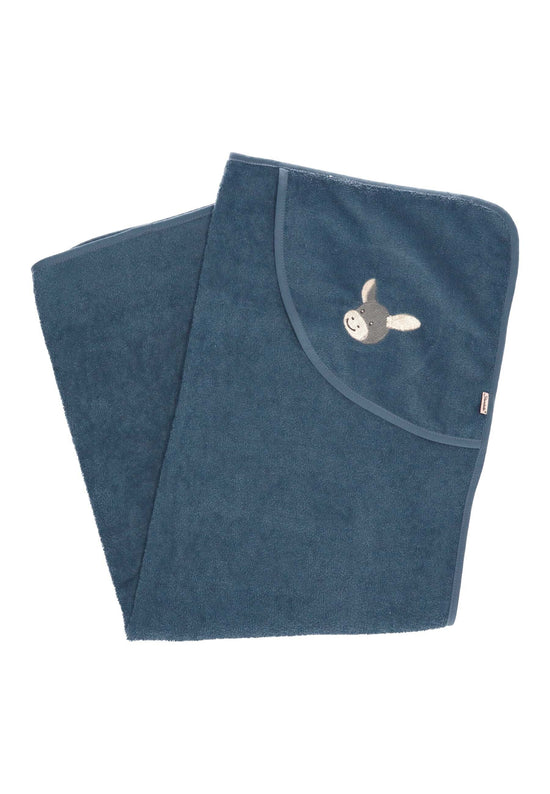 Sterntaler GOTS Badetuch 100x100 Esel Emmi in Blaugrau im Angebot