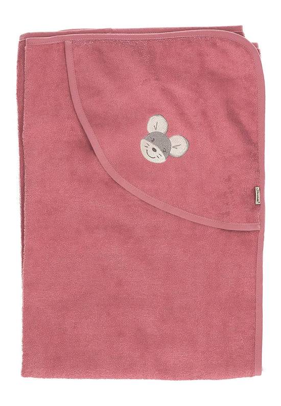 Sterntaler GOTS Badetuch 100x100 Maus Mabel aus Frottee, Rosa Schlussverkauf