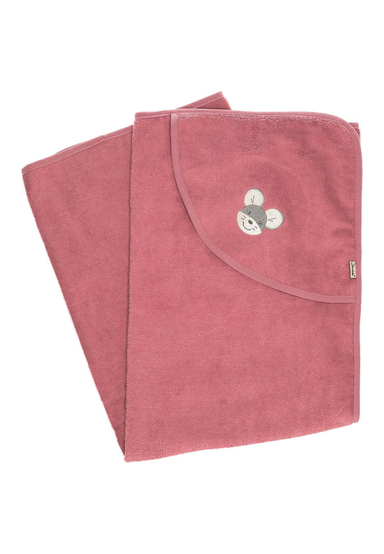 Sterntaler GOTS Badetuch 100x100 Maus Mabel aus Frottee, Rosa Schlussverkauf